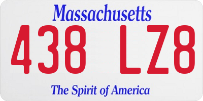MA license plate 438LZ8