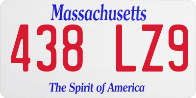 MA license plate 438LZ9