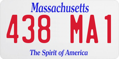 MA license plate 438MA1