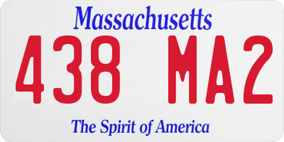 MA license plate 438MA2