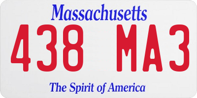 MA license plate 438MA3