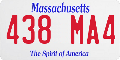 MA license plate 438MA4