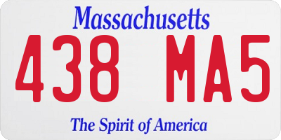MA license plate 438MA5