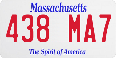 MA license plate 438MA7