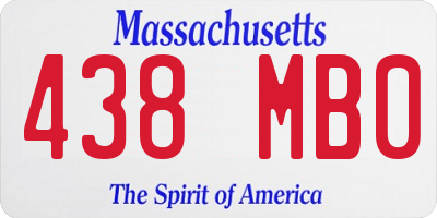MA license plate 438MB0