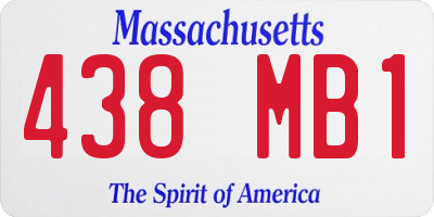MA license plate 438MB1