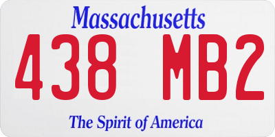 MA license plate 438MB2
