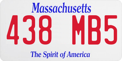 MA license plate 438MB5