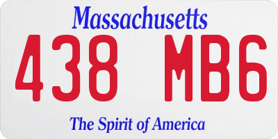 MA license plate 438MB6
