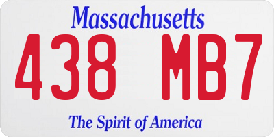 MA license plate 438MB7