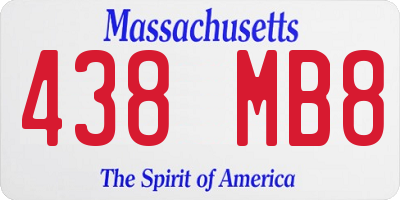 MA license plate 438MB8