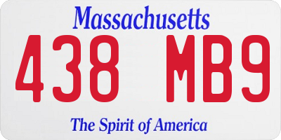 MA license plate 438MB9
