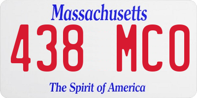 MA license plate 438MC0