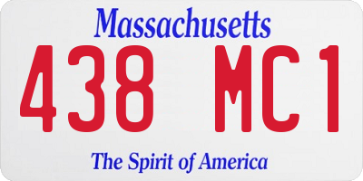 MA license plate 438MC1