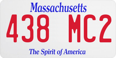 MA license plate 438MC2