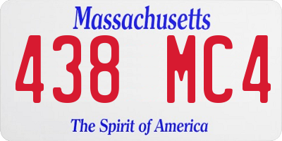 MA license plate 438MC4