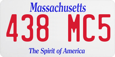 MA license plate 438MC5