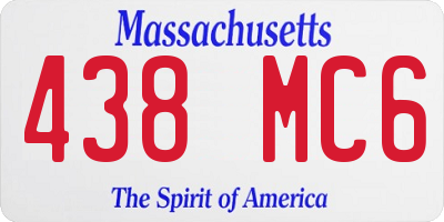 MA license plate 438MC6
