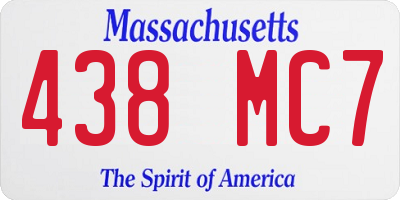 MA license plate 438MC7