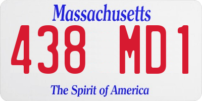 MA license plate 438MD1