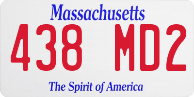 MA license plate 438MD2