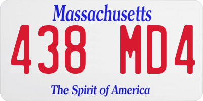 MA license plate 438MD4