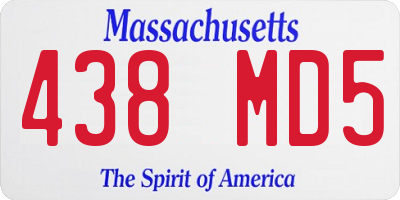 MA license plate 438MD5