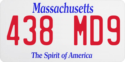 MA license plate 438MD9