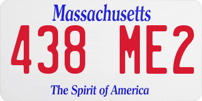MA license plate 438ME2