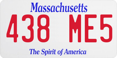 MA license plate 438ME5