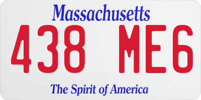 MA license plate 438ME6