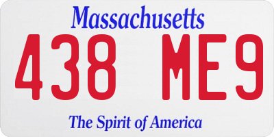 MA license plate 438ME9