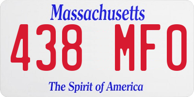 MA license plate 438MF0