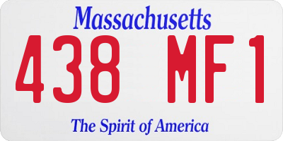 MA license plate 438MF1