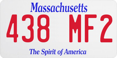 MA license plate 438MF2