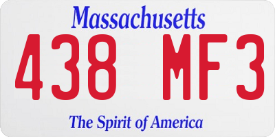 MA license plate 438MF3
