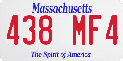 MA license plate 438MF4