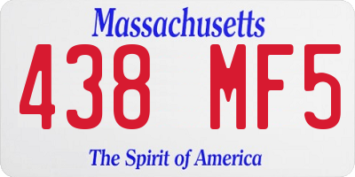 MA license plate 438MF5