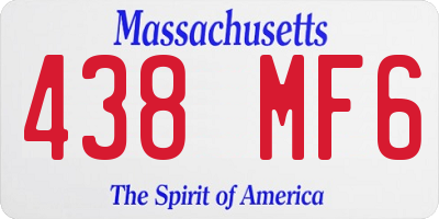 MA license plate 438MF6