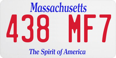 MA license plate 438MF7