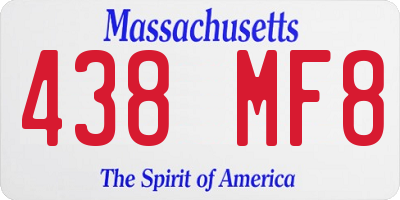 MA license plate 438MF8