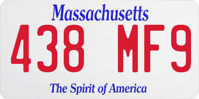 MA license plate 438MF9