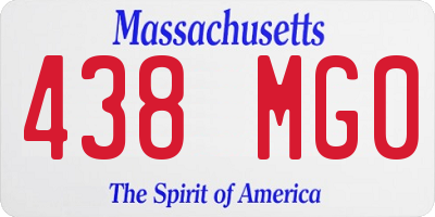 MA license plate 438MG0
