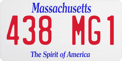 MA license plate 438MG1