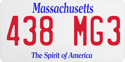 MA license plate 438MG3