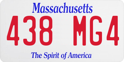 MA license plate 438MG4