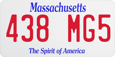MA license plate 438MG5