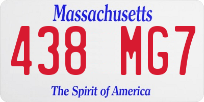 MA license plate 438MG7