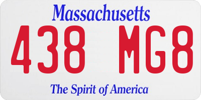 MA license plate 438MG8