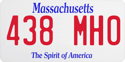 MA license plate 438MH0